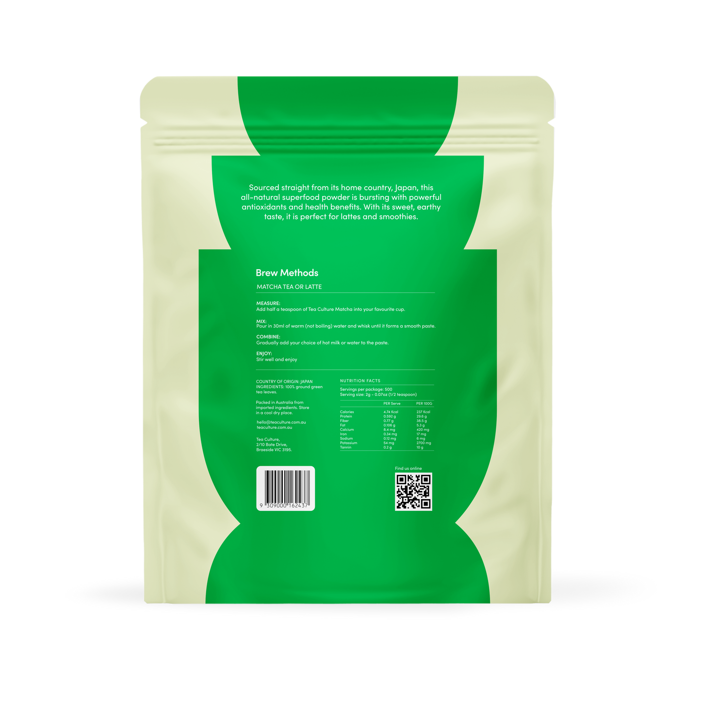 1kg Organic Matcha Powder