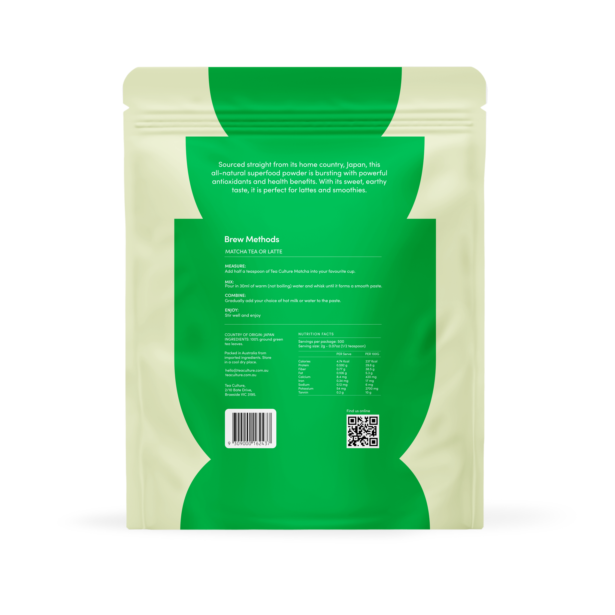 1kg Organic Matcha Powder