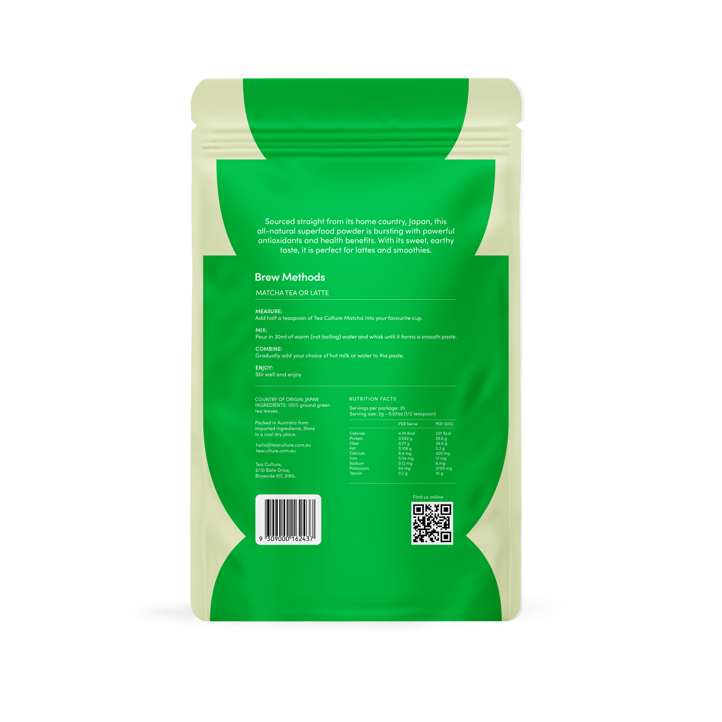 70g Organic Matcha Powder